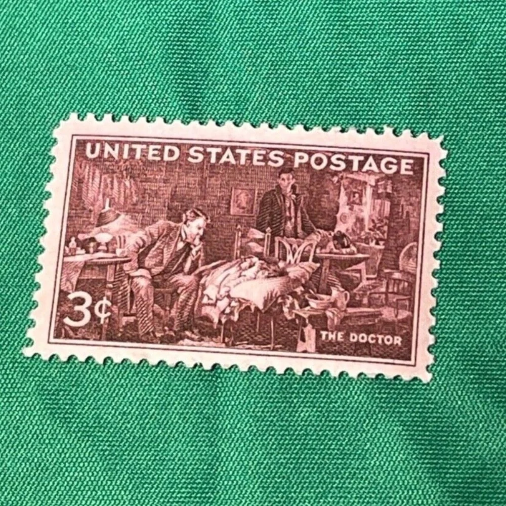 1947 U.S. 3 Cents The Doctor Sc# 949 Two Stamps Mnh Og Rare Uncirculated